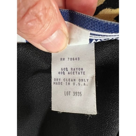 Jessica Howard Womens Suit Jacket Blazer Black Cheetah Print Shawl Collar USA 10 - Picture 12 of 12